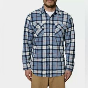 Freedom Foundry Mens Lightweight Plaid Fleece Shirt Size S